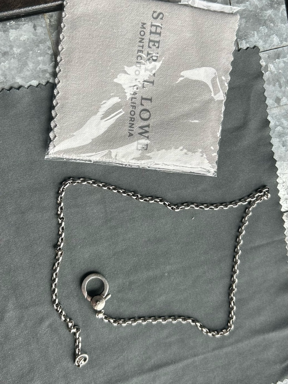 Sheryl Lowe Silver Rope Chain Necklace